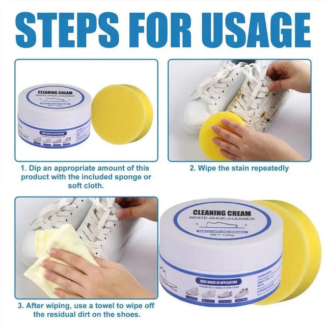 Cleaning Cream for White Shoes