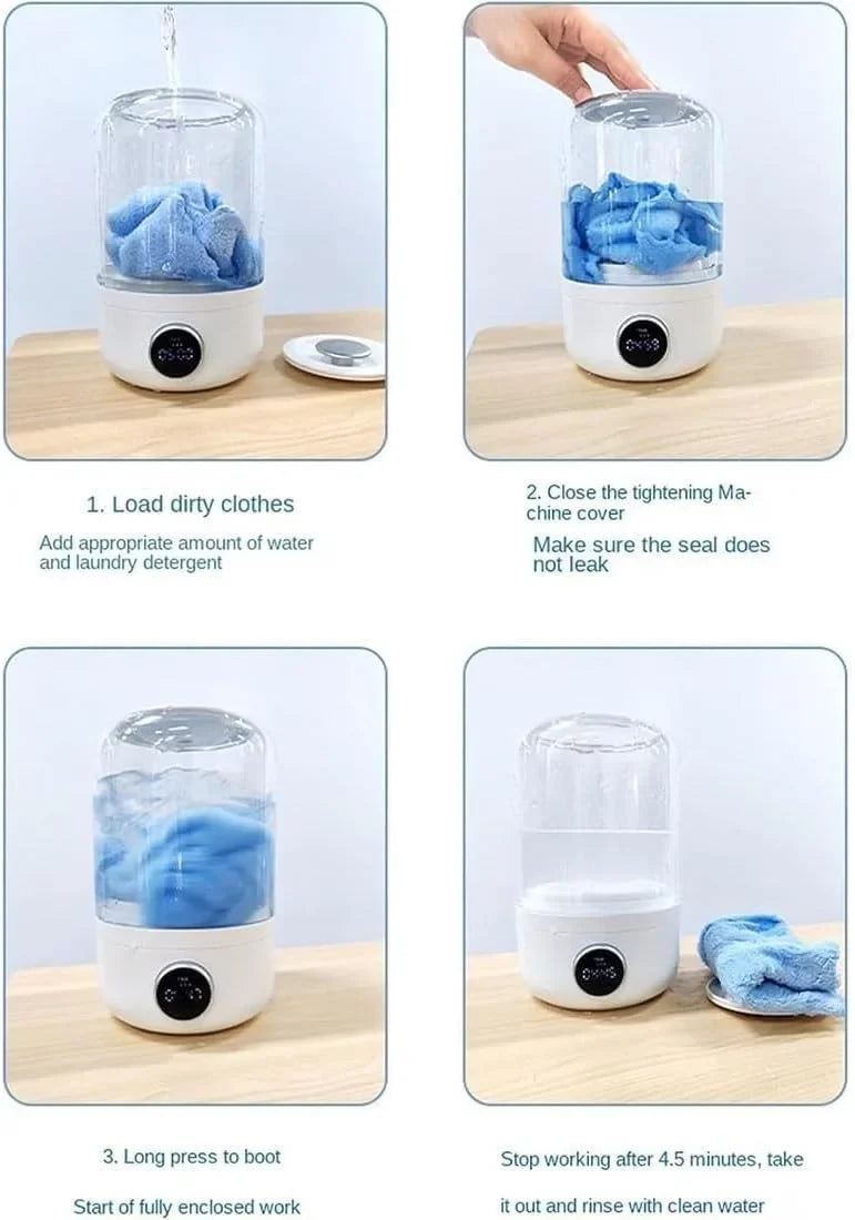 1L Mini Rechargeable Washing Machine