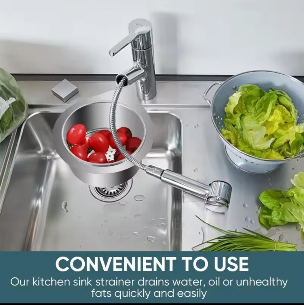 Stainless Steel Swan Sink Strainer